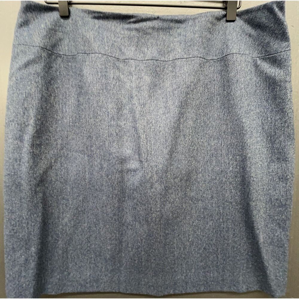 Talbots Wool Skirt 18 Blue Mini‎ Pencil Lined Career Office Academic